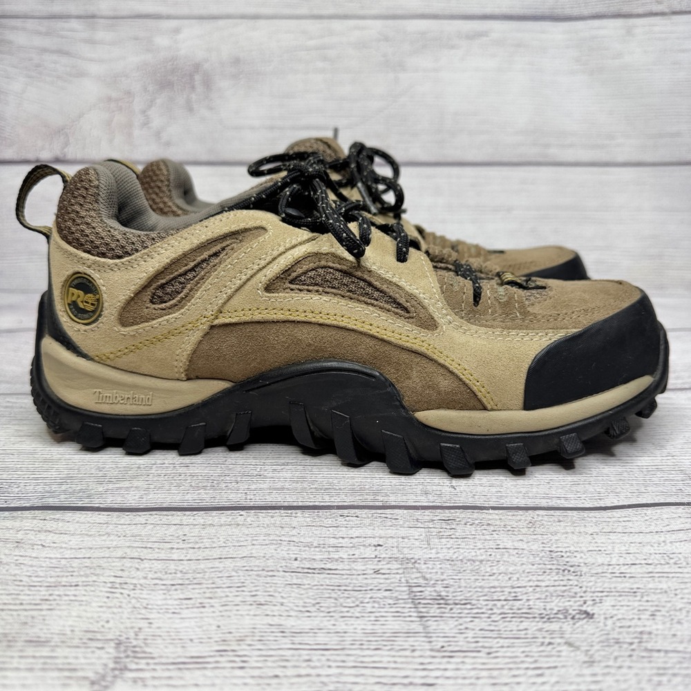 Timberland PRO Series Women's Alloy Toe Work Shoes Tan Brown‎ Leather size 7M